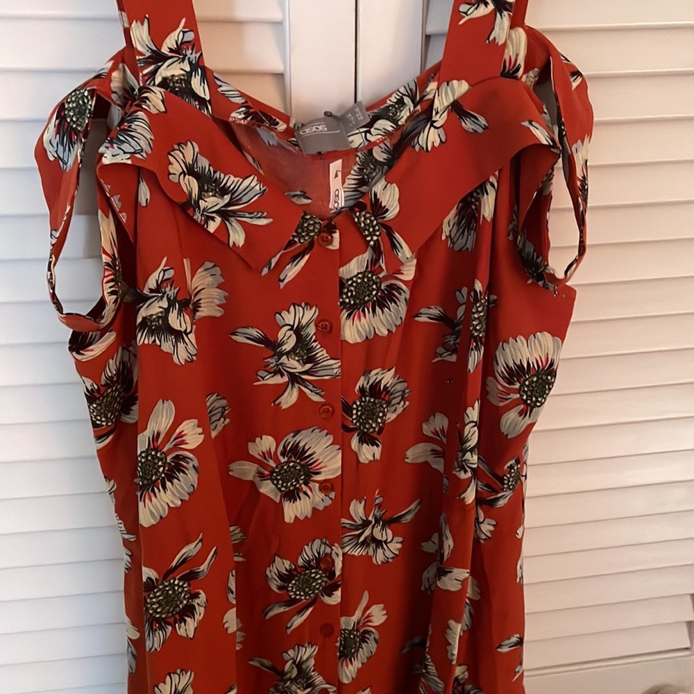 Button down swing floral ASOS dress